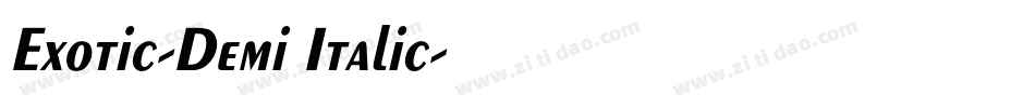 Exotic-Demi Italic字体转换